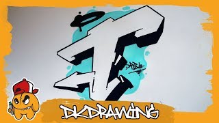 Graffiti Alphabet Tutorial  How to draw graffiti letters  Letter T [upl. by Lindsy]