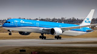 FIRST 78710 IN CALGARY KLM Boeing 78710 Dreamliner Takeoff [upl. by Eanel]