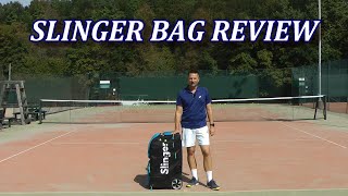 Reviewing The Slinger Bag Tennis Ball Machine [upl. by Annot432]