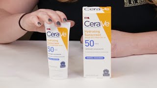 CERAVE NEW 🆕 Hydrating Face Mineral Sunscreen Lotion SPF 50 Review [upl. by Missak]