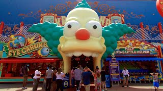 The Simpsons Springfield Area 2021 Complete Tour  Universal Studios Orlando [upl. by Silvestro]