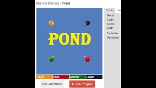 Blockly Games  Pond [upl. by Ennovehs]