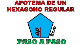 COMO CALCULAR LA LONGITUD DEL APOTEMA DE UN PENTAGONO REGULAR [upl. by Rolfston912]