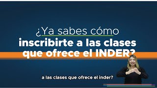 ¿Cómo me inscribo en una clase del INDER [upl. by Itak]