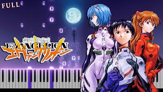 A Cruel Angels Thesis  Neon Genesis Evangelion OP on Piano FREE MIDI 10K Subs Special [upl. by Hoo469]