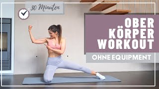 30 MIN OBERKÖRPER WORKOUT für Frauen  für Zuhause ohne Geräte  TinaFitness [upl. by Annawek]