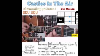 Castles In The Air  Don Mclean guitar chords w lyrics amp strumming tutorial [upl. by Baptist471]