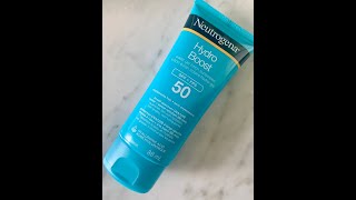 Neutrogena HydroBoost Sunscreen Review [upl. by Olleina968]