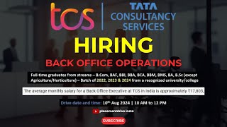 TCS BPS Walkin Drive at Maharashtra  Explore Opportunities at TCS  2024 [upl. by Costello456]