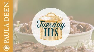 Baked Pecans Recipe  Tuesday Tips [upl. by Ettennod]