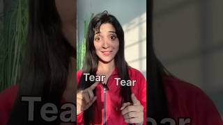 Difference between tear amp tear Heteronyms english shorts youtubeshorts [upl. by Marthe]