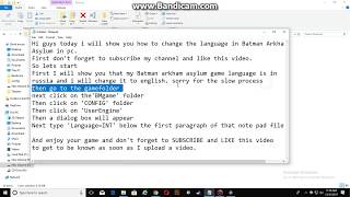 How to CHANGE the Language in Batman Arkham Asylum [upl. by Len]