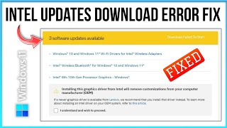 Intel Updates Download Error Fix  Windows 11  Techtitive [upl. by Trin]