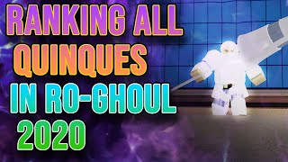 RANKING ALL QUINQUES IN ROGHOUL 2020  RoGhoul Tier List  Ordinary Potato [upl. by Ailuig]