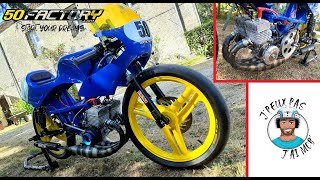 Elle Arrache les Bras 😱😱 MBK 51 Vertical Twin  Bi Moteur  by 50 Factory [upl. by Mathi338]