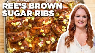 Ree Drummonds Brown Sugar Ribs with Pineapple Relish  The Pioneer Woman  Food Network [upl. by Esten]