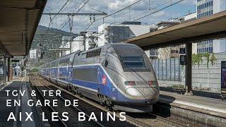 TGV amp TER en gare dAix les Bains [upl. by Ettenil]