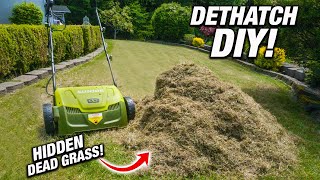 How To DETHATCH Your Lawn CHEAP DIY Spring Lawn Care [upl. by Griffiths620]