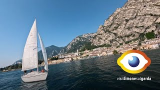 Segeln am Gardasee 4k  Limone sul Garda  visitlimonesulgardacom [upl. by Irreg]