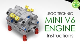 Mini Lego Technic V6 Engine  Instructions [upl. by Anaibib352]