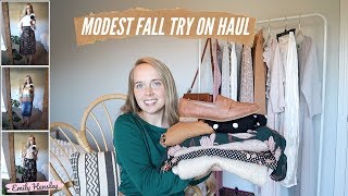 Modest Fall Clothing Haul  Try On [upl. by Lowrie]