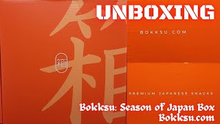 Unboxing  Bokksu  Seasons of Japan Subscription Box [upl. by Ileray]