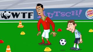 Just Cartoons Ronaldo vs Messi Freekick [upl. by Nero417]