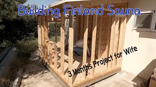 Building Finland Sauna 3 months project [upl. by Sadonia]