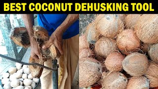 Manual Coconut Dehusking Tool  Hand operated Coconut Peeling Tool  Coconut Dehusker Machine [upl. by Sharyl]