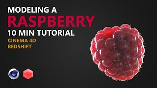 Redshift for Cinema 4D  Model and Texture a Raspberry in 10 Min [upl. by Oidiple]