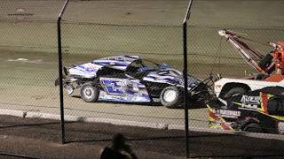 Millard County Raceway IMCA Sport Mod Rollover 8219  Taylor Kuehl [upl. by Euqinahs249]