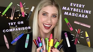 EVERY Maybelline MASCARA  Testing ALL 27 MAYBELLINE Mascaras [upl. by Sualokin]