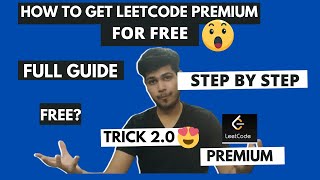 Access Leetcode premium functionality for free😍🔥  How to get leetcode premium for free  Trick 20😍 [upl. by Ttessil]