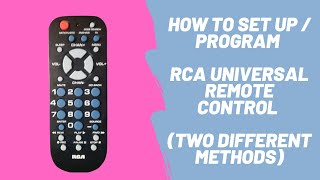 How to Setup  Program RCA Universal Remote Control 2 Easy amp Fast Ways [upl. by Mariquilla]