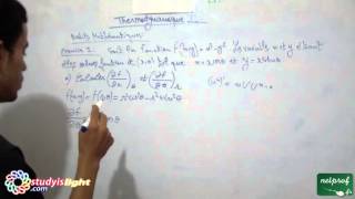 Thermodynamique 1 outils mathématiques Exercice1 part3 [upl. by Asilat440]