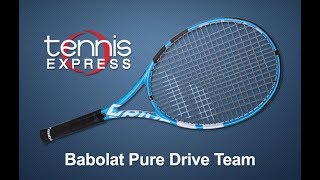 Babolat 2018 Pure Drive Team Tennis Racquet Review  Tennis Express [upl. by Noyk]