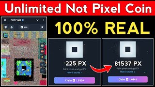 Unlimited Not Pixel Coin 100 Real  New Trick [upl. by Lav]