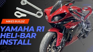 HELI BAR INSTALL ON YAMAHA R1 [upl. by Manlove]