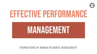 Criteria for Effective Performance Management [upl. by Hayyifas]