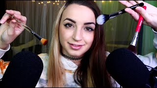 ASMR  Double Ear Mic Scratching and Brushing [upl. by Ardnas]