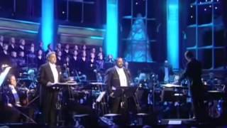 Luciano Pavarotti and Placido Domingo O Holy Night Cantique De Noel Christmas Vienna 1999 [upl. by Daphene]