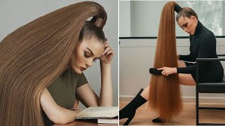 Unbelievable Super Long Hair Transformations  Haircuts and Hair Color Trends Real Rapunzel [upl. by Eelak889]