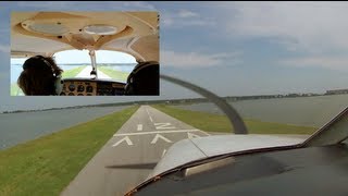 Dauphin Island Airport Landing Piper Warrior 4R9  Runway 12 [upl. by Llorrac]