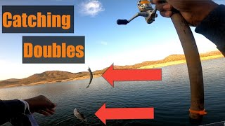 Catching Doubles Crappie Fishing With Jigs NO MINNOWS Lake Pleasant Arizona Late October 2020 [upl. by Volnay878]