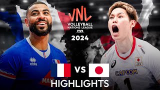 HISTORICAL MATCH  JAPAN vs FRANCE  Mens VNL FINAL 2024 [upl. by Sualkin]