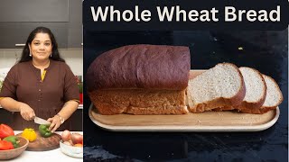 Whole Wheat Bread Recipe  100 Wheat Bread Recipe  Yummy Tummy Aarthi [upl. by Leventhal]