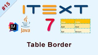 15 Table Border  iText Java [upl. by Ttenaej]