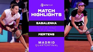 Aryna Sabalenka vs Elise Mertens  2021 Madrid Quarterfinal  WTA Match Highlights [upl. by Adriane837]