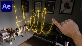 Particle Trail Hand Drawing Effect in After Effects  After Effects Tutorial  NO PLUGINS [upl. by Eyoj]