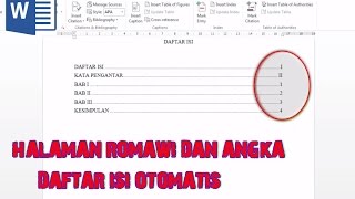 Membuat Halaman Romawi dan Angka Biasa  Daftar Isi [upl. by Vern]